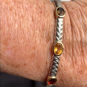 Sterling silver bracelet with gem stones